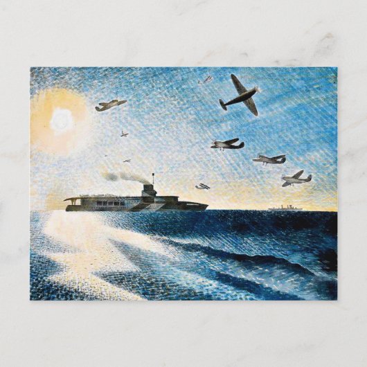 Eric Ravilious - HMS Glorious in der Arktis Postkarte (Vorderseite)
