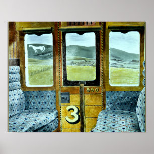 Eric Ravilious Kunst, Zug Landschaft, Poster