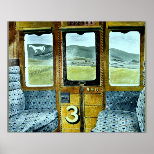 Eric Ravilious Kunst, Zug Landschaft, Poster (Vorne)