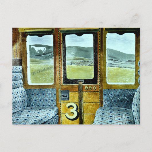 Eric Ravilious Kunst, Zuglandschaft Postkarte (Vorderseite)