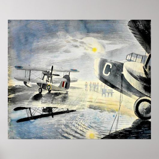 Eric Ravilious - Morgen auf dem Tarmac Poster (Vorne)