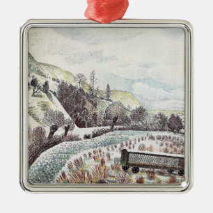 Eric Ravilious - Neujahrs-Schnee, Ornament Aus Metall