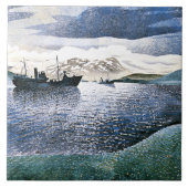 Eric Ravilious - Norway, magic realism, Fliese (Vorderseite)