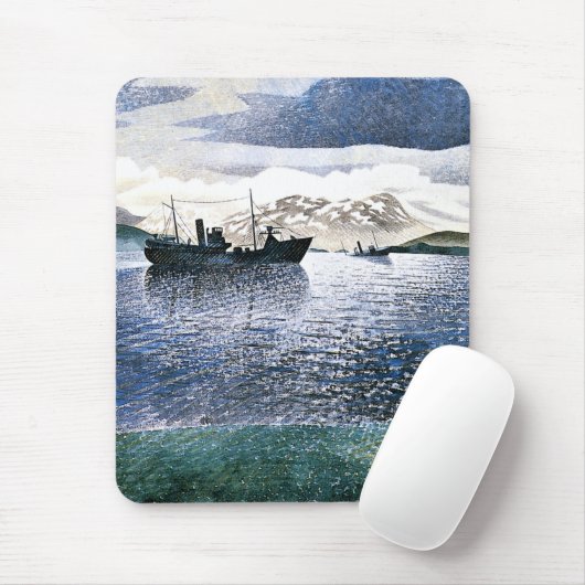 Eric Ravilious - Norway, magic realism, Mousepad (Mit Mouse)