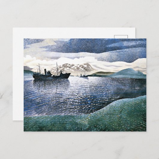 Eric Ravilious - Norwegen, magische realistische K Postkarte (Vorne/Hinten)