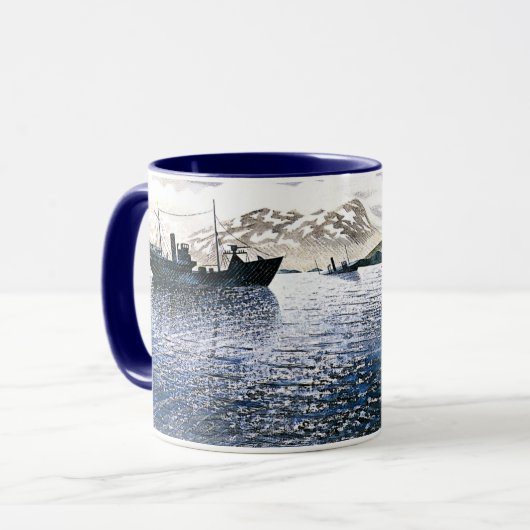 Eric Ravilious - Norwegen, magische realistische K Tasse (Vorderseite Links)