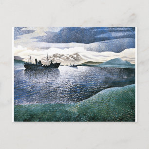 Eric Ravilious - Norwegen, magischer Realismus Kun Postkarte