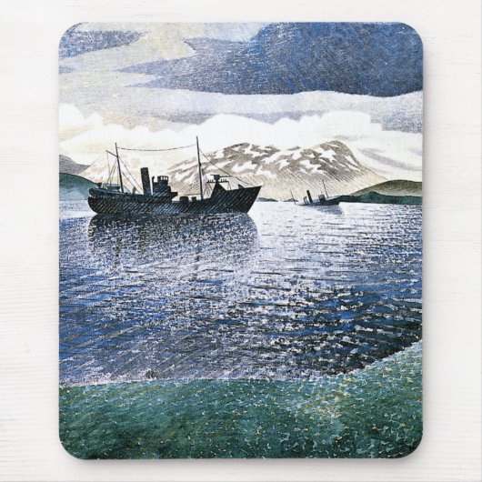 Eric Ravilious - Norwegen, magischer Realismus, Mousepad (Vorne)