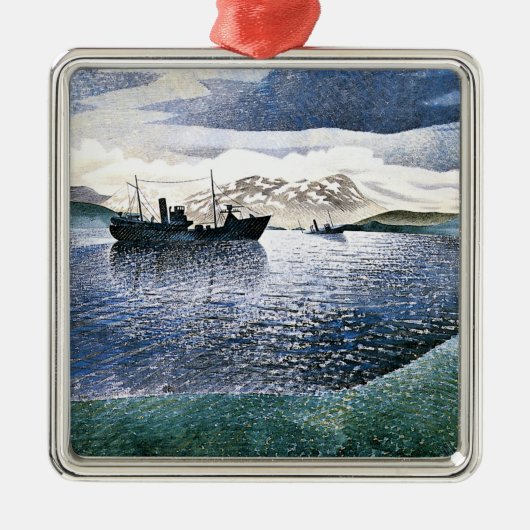 Eric Ravilious - Norwegen, magischer Realismus, Ornament Aus Metall (Vorne)