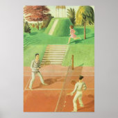 Eric Ravilious painting, Tennis, Poster (Vorne)