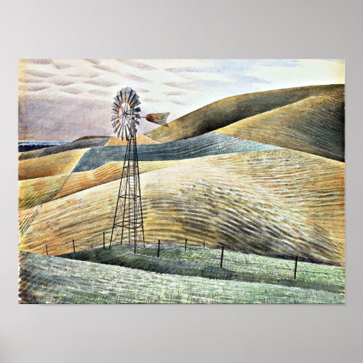 Eric Ravilious painting, Windmill Poster (Vorne)