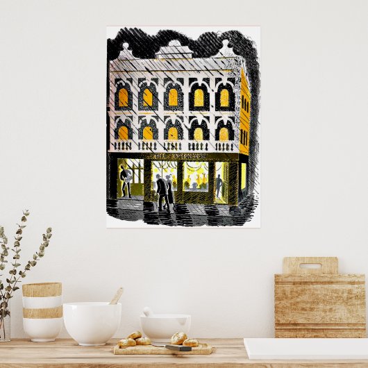Eric Ravilious - Public House in High Street Poster (Küche)