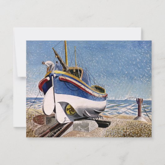 Eric Ravilious - Rettungsboot bei Adelburgh Karte (Vorderseite)