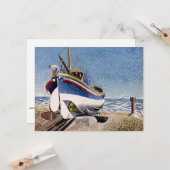 Eric Ravilious - Rettungsboot bei Adelburgh Karte (Vorderseite/Rückseite Beispiel)