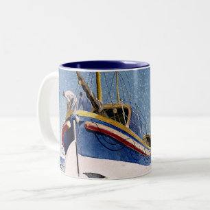 Eric Ravilious - Rettungsboot bei Adelburgh Zweifarbige Tasse