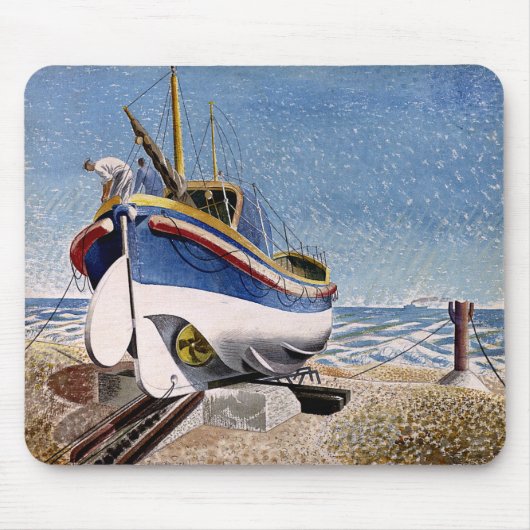 Eric Ravilious - Rettungsboot in Adelburgh, Mousepad (Vorne)