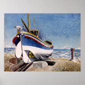 Eric Ravilious - Rettungsboot in Adelburgh, schöne Poster (Vorne)