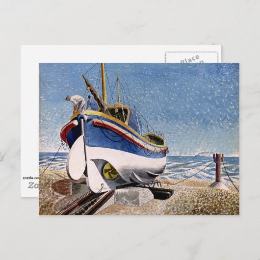 Eric Ravilious - Rettungsboot Postkarte (Vorne/Hinten)