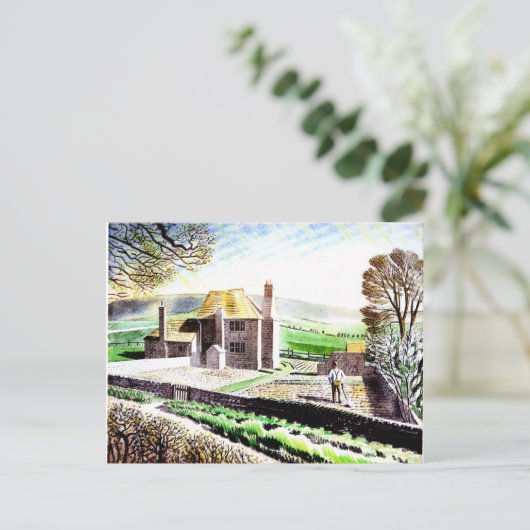 Eric Ravilious, Shepherds Hütte Postkarte (Stehend Vorderseite)