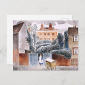 Eric Ravilious, The Vicarage, magischer Realismus Postkarte (Vorne/Hinten)