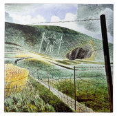 Eric Ravilious - The Wilmington Giant, Fine Art Fliese (Vorderseite)