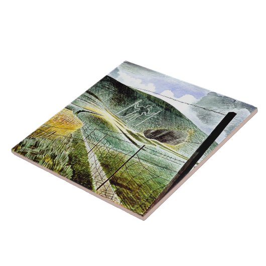 Eric Ravilious - The Wilmington Giant, Fine Art Fliese (Seite)