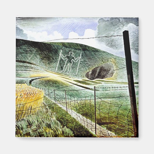 Eric Ravilious - The Wilmington Giant, Fine Art Magnet (Vorne)