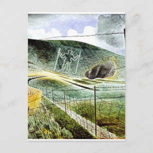 Eric Ravilious - The Wilmington Giant, Fine Art Postkarte