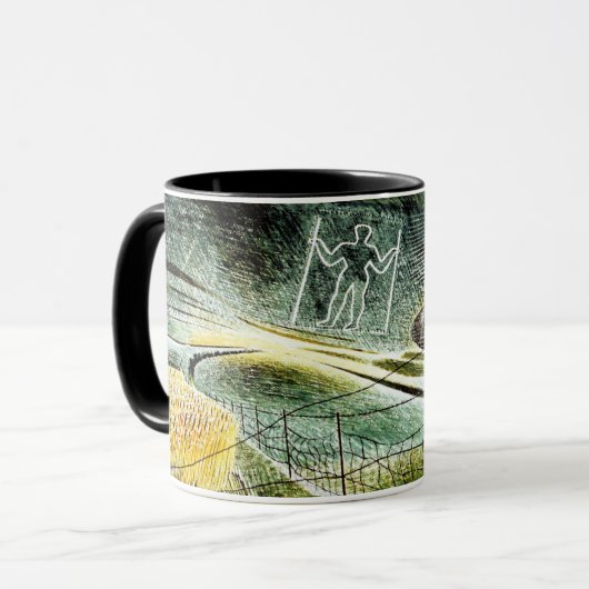 Eric Ravilious - The Wilmington Giant, Fine Art Tasse (Vorderseite Links)