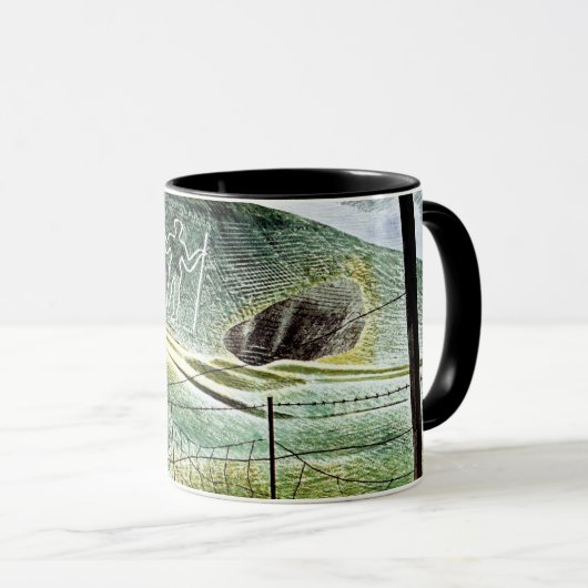 Eric Ravilious - The Wilmington Giant, Fine Art Tasse (VorderseiteRechts)