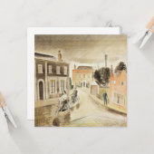 Eric Ravilious - Village Street, Fine Art Karte (Vorderseite/Rückseite Beispiel)