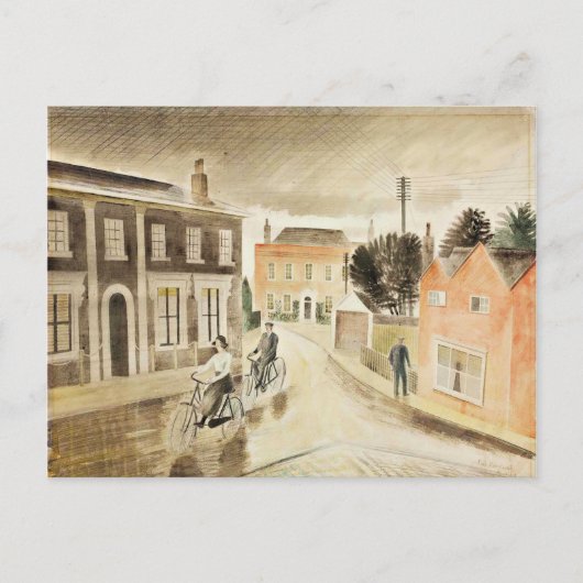 Eric Ravilious - Village Street, Fine Art Postkarte (Vorderseite)