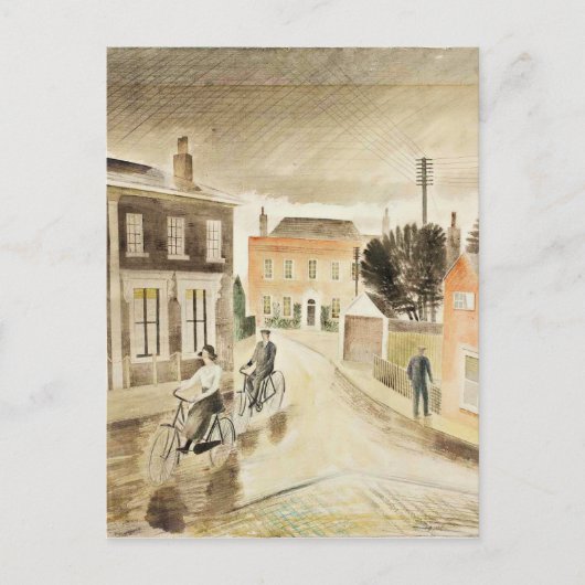 Eric Ravilious - Village Street, Fine Art Postkarte (Vorderseite)