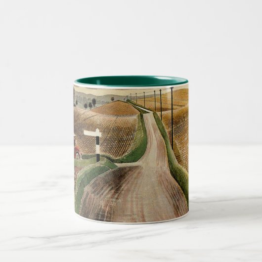 Eric Ravilious - Wiltshire Landschaft, Zweifarbige Tasse (Mittel)