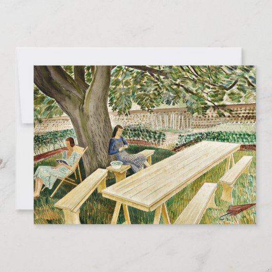 Eric Ravilious - Zwei Frauen in einem Garten Karte (Vorderseite)