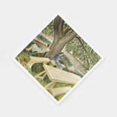 Eric Ravilious, Zwei Frauen in einem Garten, Serviette (Ecke)