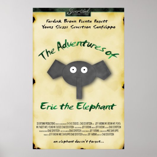 Eric The Elephant Movie Poster (Vorne)