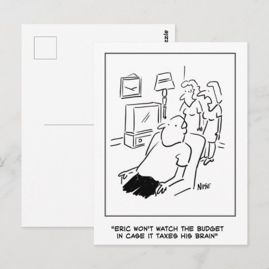 Eric wird das Budget nicht im Fernsehen sehen Postkarte (Vorne/Hinten)