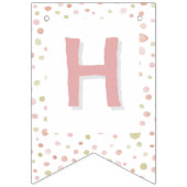 Erica Confetti Wasserfarben Dots Jagdfahne Wimpelkette (Zweite Fahne)