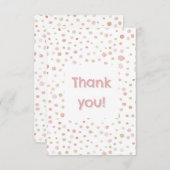 Erica Confetti Wasserfarben Punkte Dankeschön Kart Dankeskarte (Vorne/Hinten)