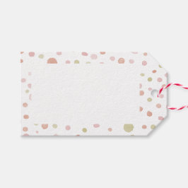 Erica Confetti Watercolor Dots Geschenk Tag Geschenkanhänger