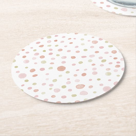 Erica Confetti Watercolor Dots Paper Untersetzer (Angewinkelt)