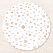 Erica Confetti Watercolor Dots Paper Untersetzer (Vorderseite)