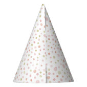 Erica Confetti Watercolor Dots Party Hat Partyhütchen (Rückseite)