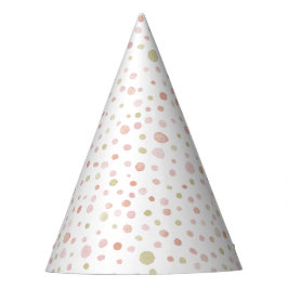 Erica Confetti Watercolor Dots Party Hat Partyhütchen