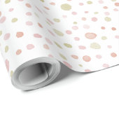 Erica Confetti Watercolor Dots Wrapping Paper Geschenkpapier (Rolleneckpunkt)