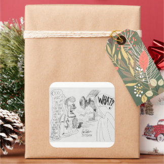 Erica Crooks Comics : Game Show scam Quadratischer Aufkleber