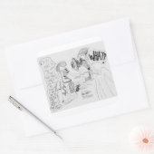 Erica Crooks Comics : Game Show scam Quadratischer Aufkleber (Umschlag)