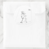 Erica Crooks Comics - sneaky villain man Runder Aufkleber (Tasche)