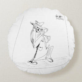 Erica Crooks Comics - sneaky villain man Rundes Kissen